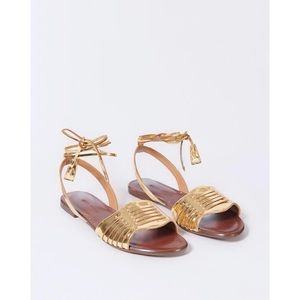 Veronica Beard Fawn Metallic Sandal